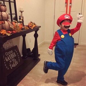 Boy Mario Costume Fits 4-6T